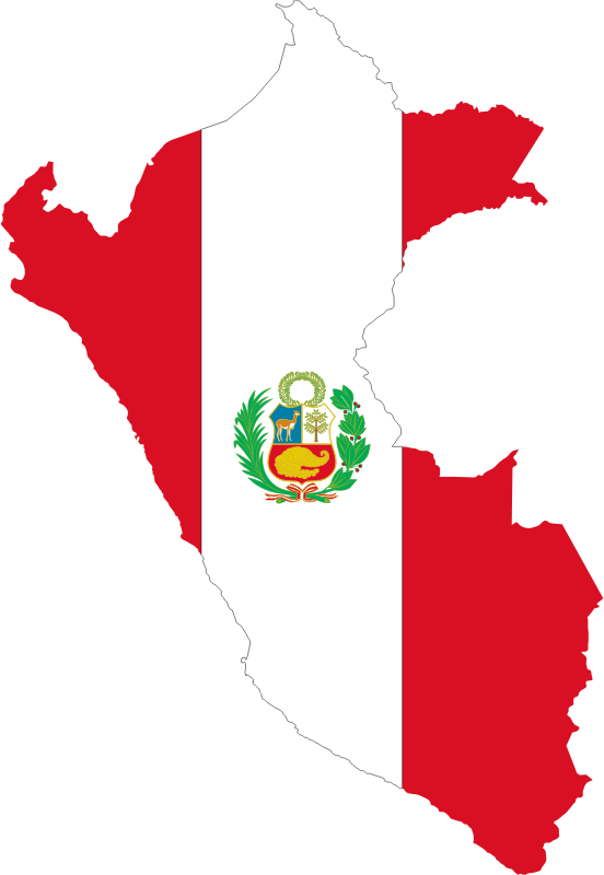 Peru Flag Map