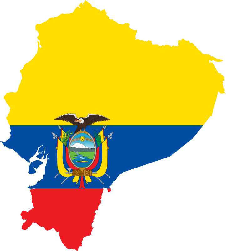 Ecuador Flag Map