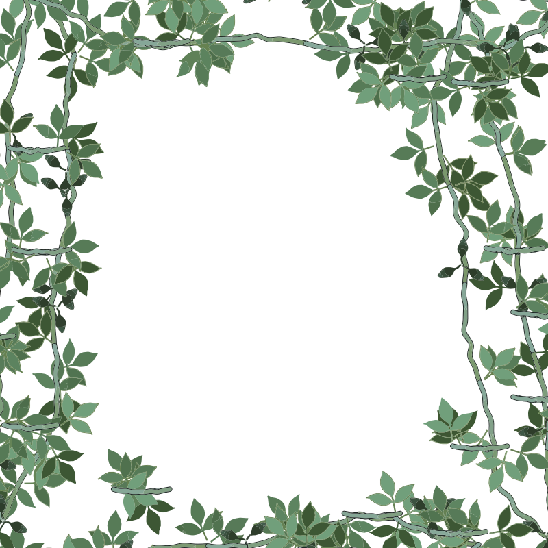 Green Floral Frame