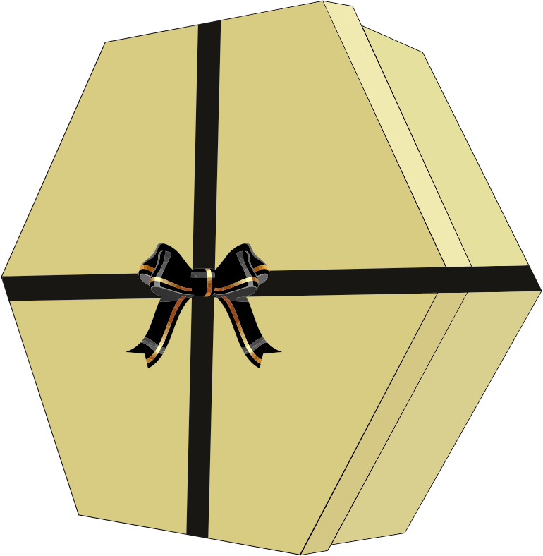 Gift Box with Decorative Bow Ribbon