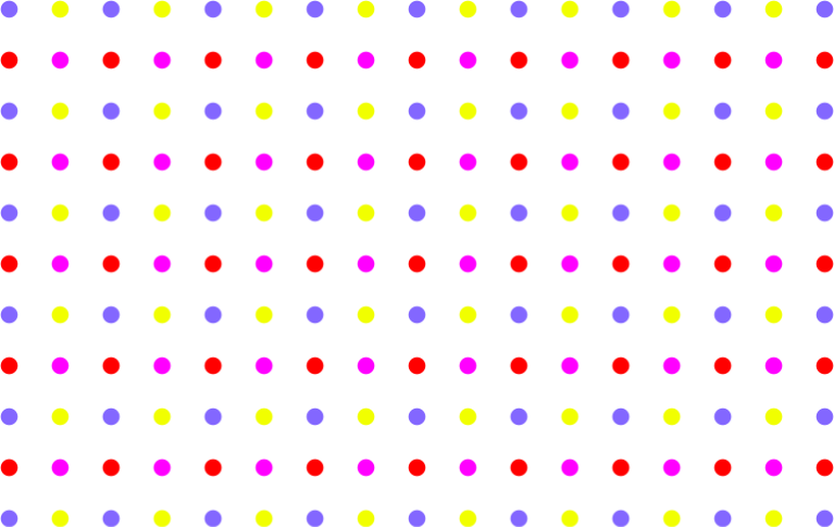 Seamless Colorful Sparse Polka Dot Pattern