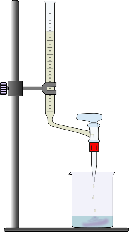 Titration mit Bürette und Becherglas