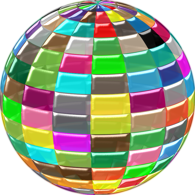 Geometric Beach Ball Transparent Shiny