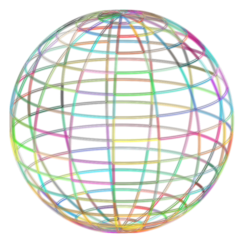 Geometric Beach Ball Wireframe