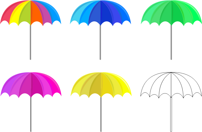 Multicolored Umbrellas