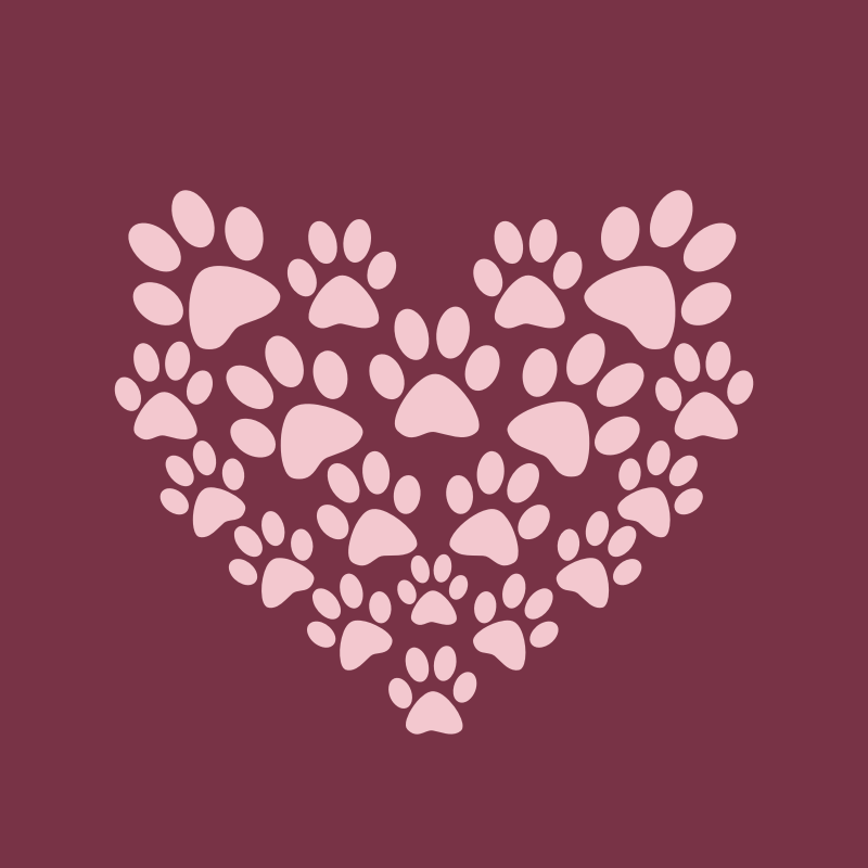 Paw Prints Heart