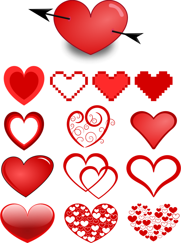 Variety Of Hearts