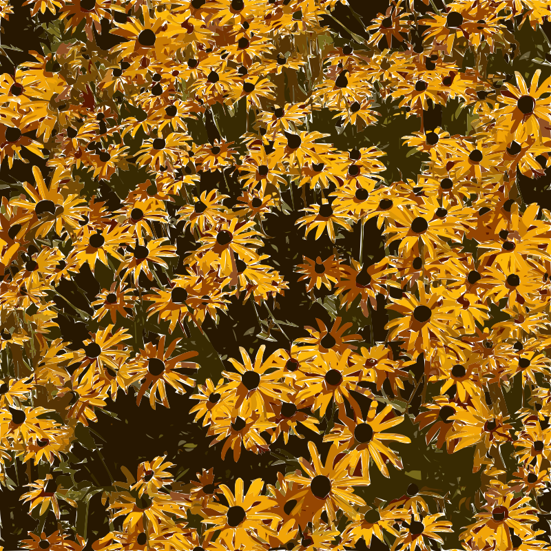 Yellow flower tile