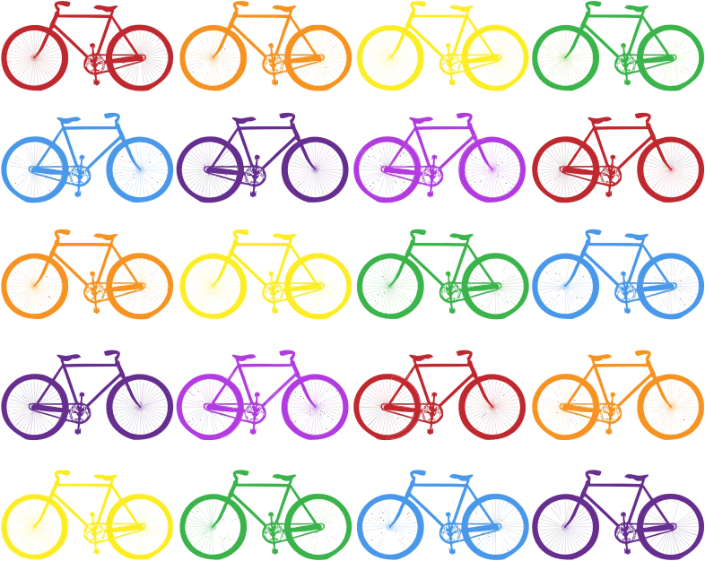 Colorful Bicycles Background