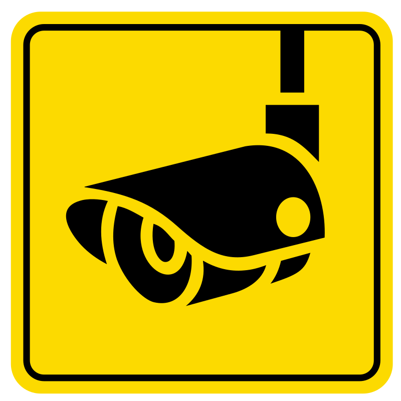 cctv sign clipart