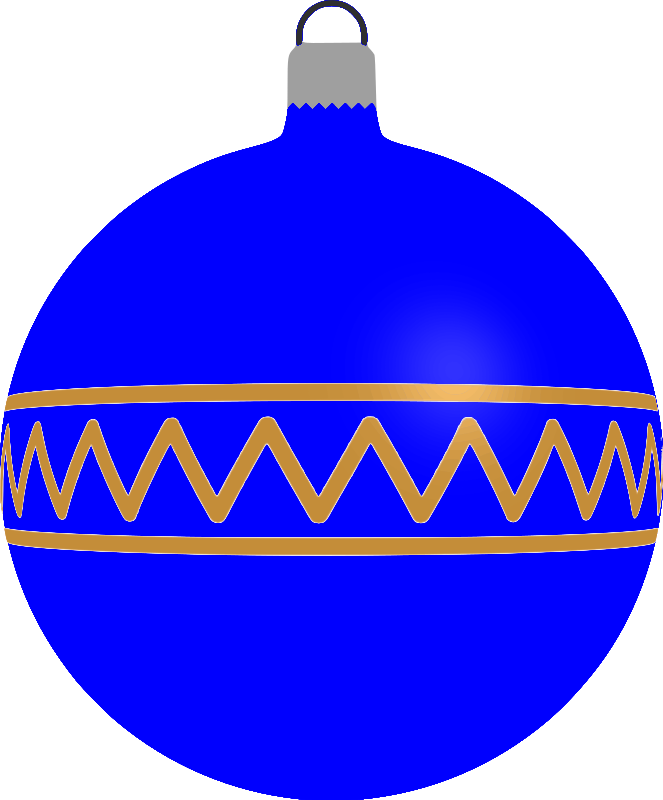 Patterned bauble 1 (blue)