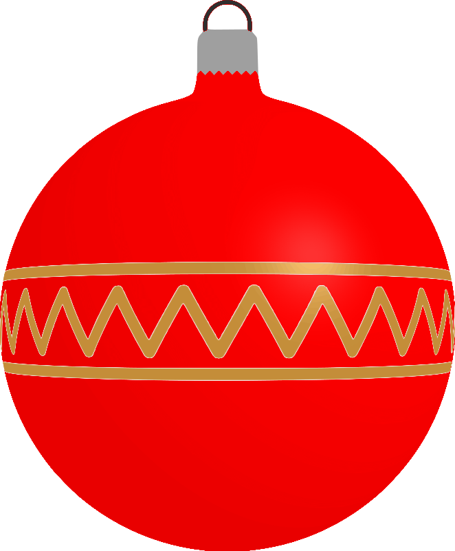 Patterned bauble 1 (red)