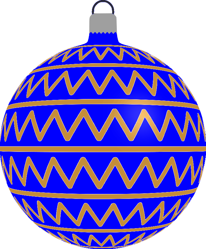 Patterned bauble 2 (blue)