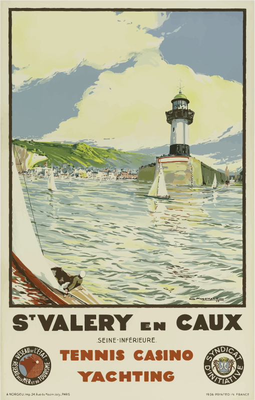 Vintage Travel Poster St Valery En Caux France