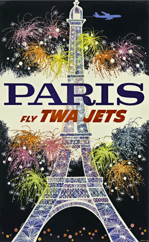 Vintage Travel Poster Paris France