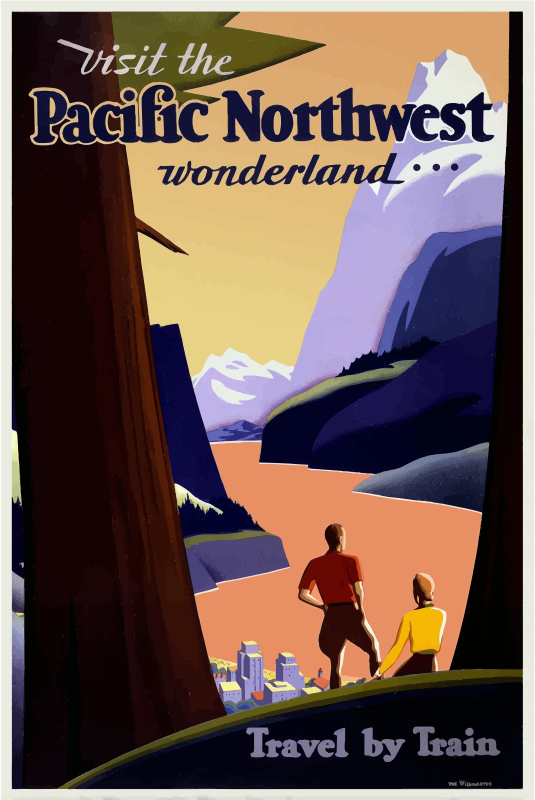 Vintage Travel Poster Pacific Northwest 2