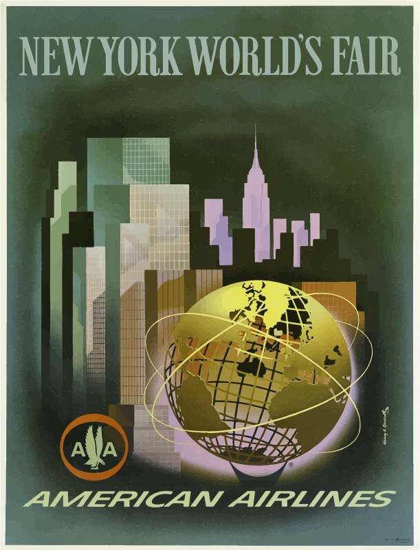 Vintage Travel Poster New Yorks World Fair