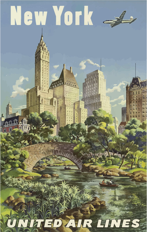 New York. Vintage Travel Poster. - PICRYL - Public Domain Media