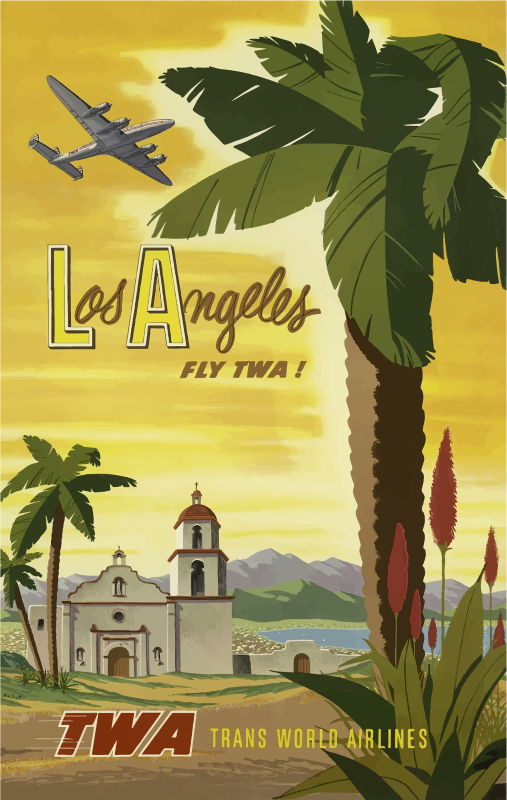 Vintage Travel Poster Los Angeles 2