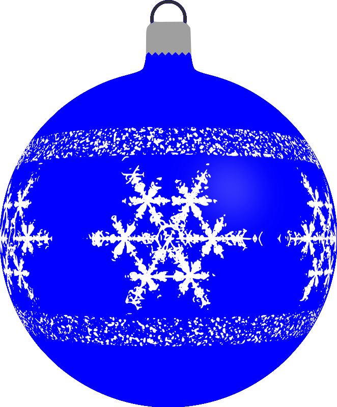 Patterned bauble 4 (blue)