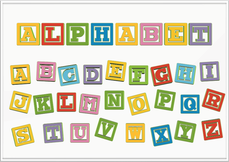 alphabet block letters