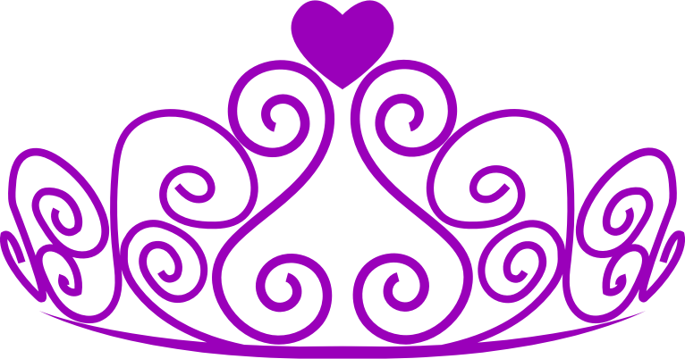 purple princess tiara clipart