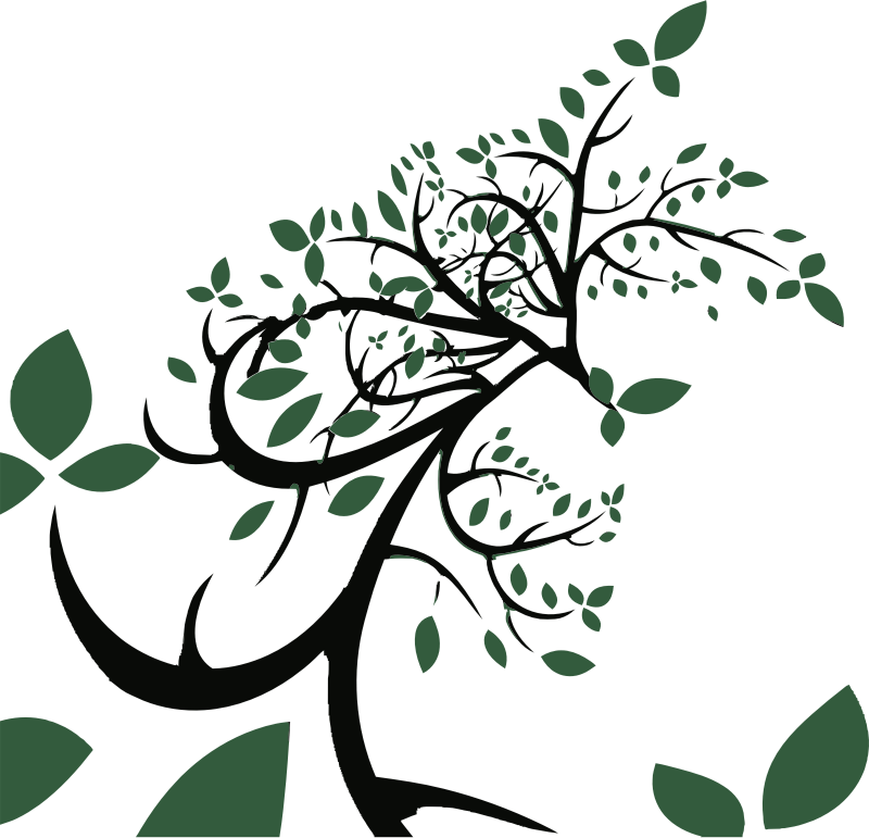 Stylized Tree With Leaves Openclipart