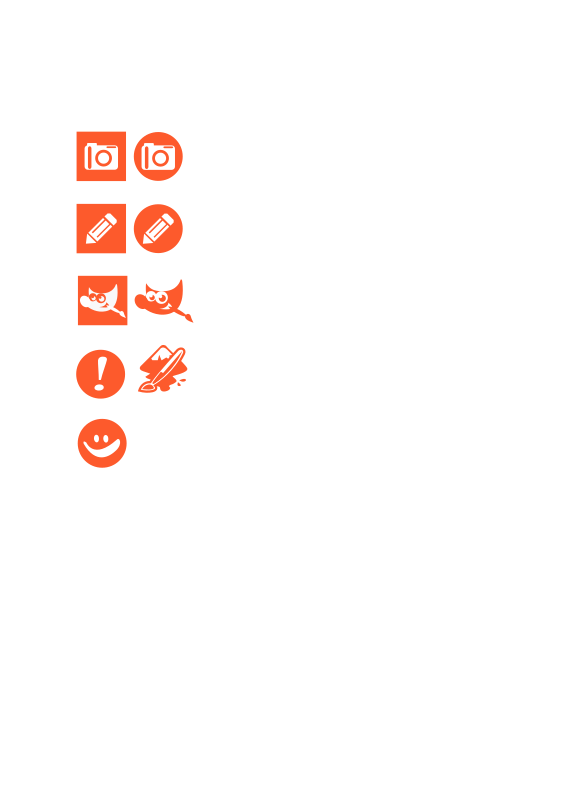 Icons from gimp