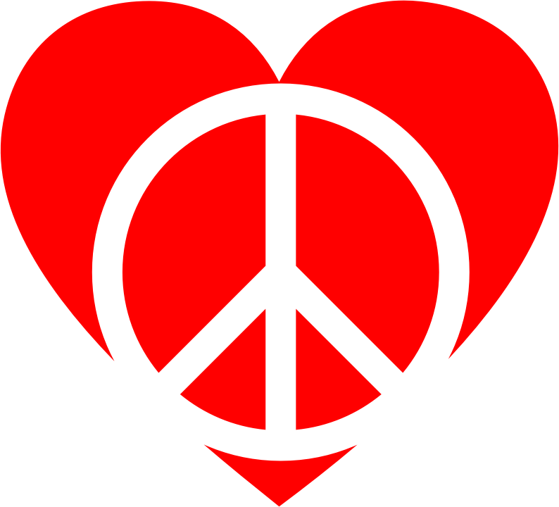 Red Peace Heart