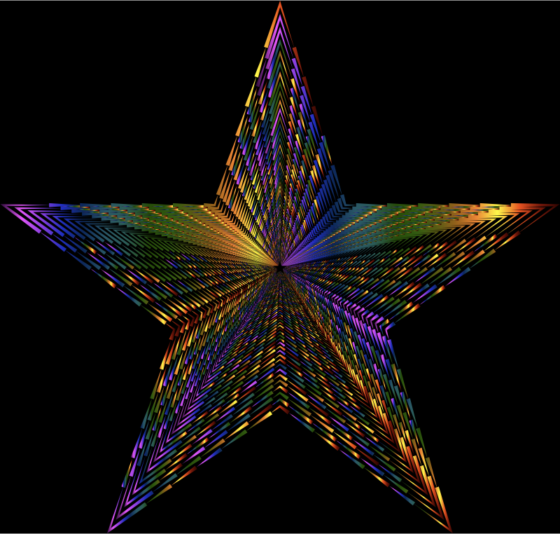 Psychedelic 3D Star Spikes