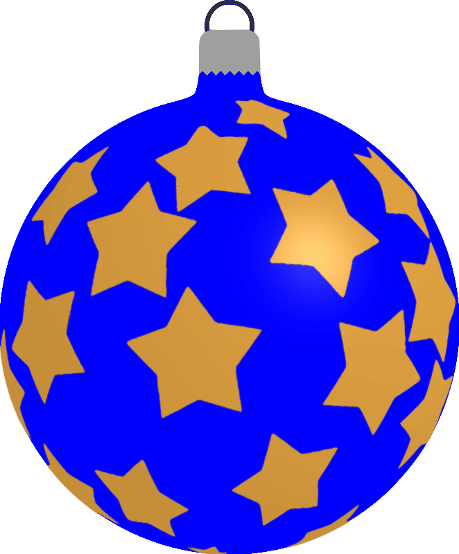 Patterned bauble 5 (blue)