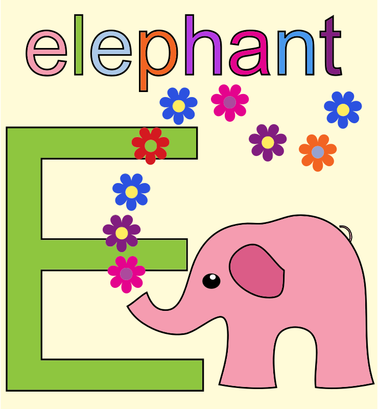 Elephant Alphabet E