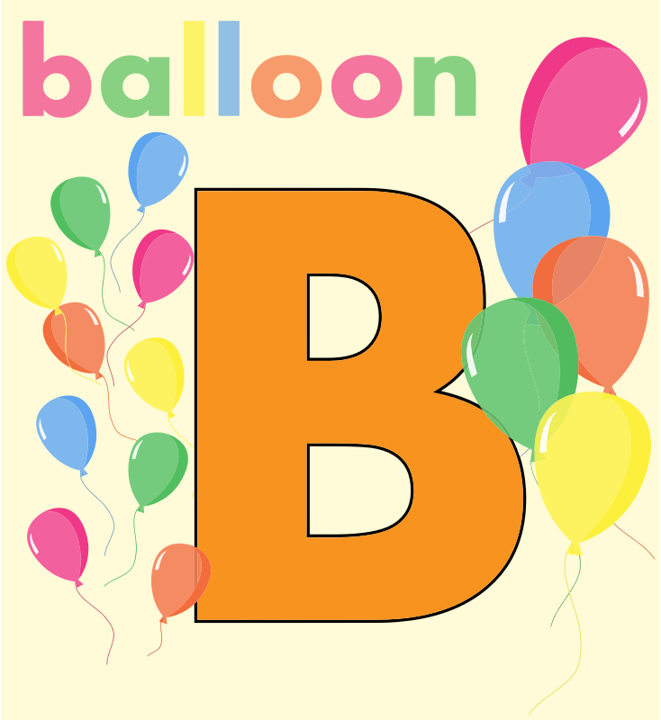 Balloons Alphabet B