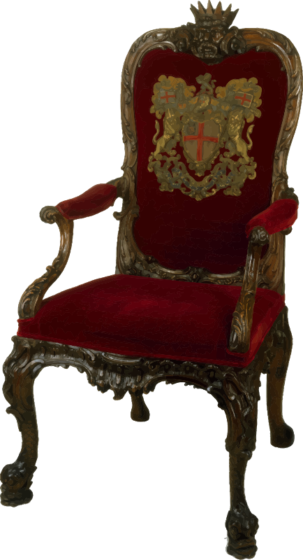 Ornate walnut chair