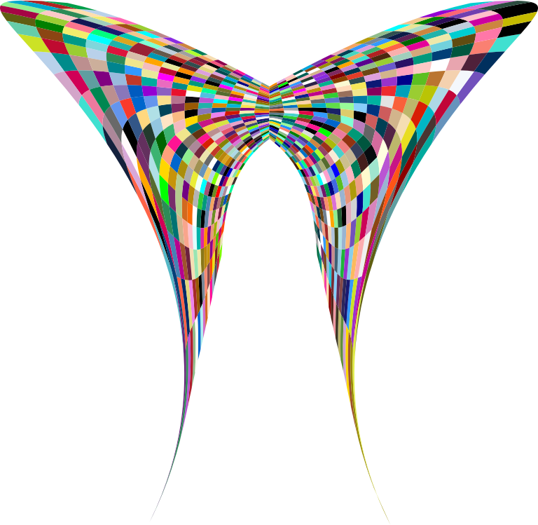 Colorful Geometric Butterfly 4