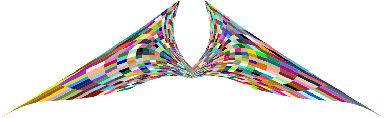 Colorful Geometric Angel Wings 2