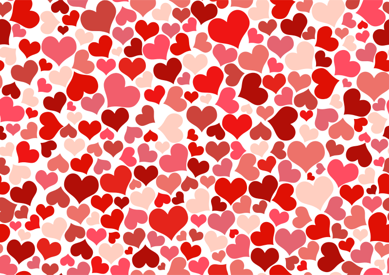 Hearts Background - Openclipart