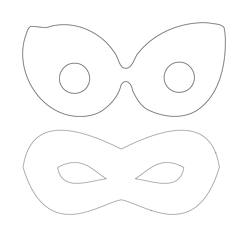 Superhero Mask Template - Openclipart