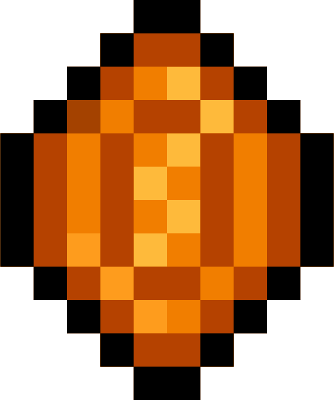 Pixel Orange Gem