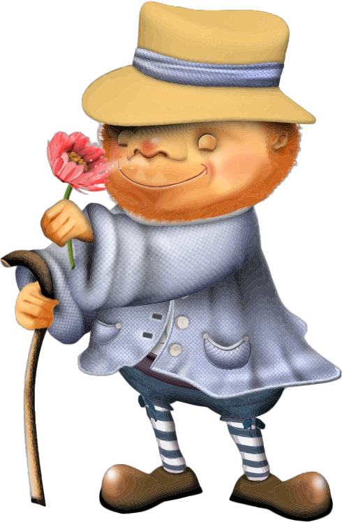 Man Sniffing Flower