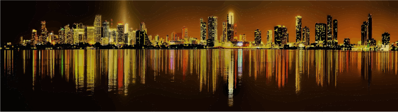 Miami Night Skyline