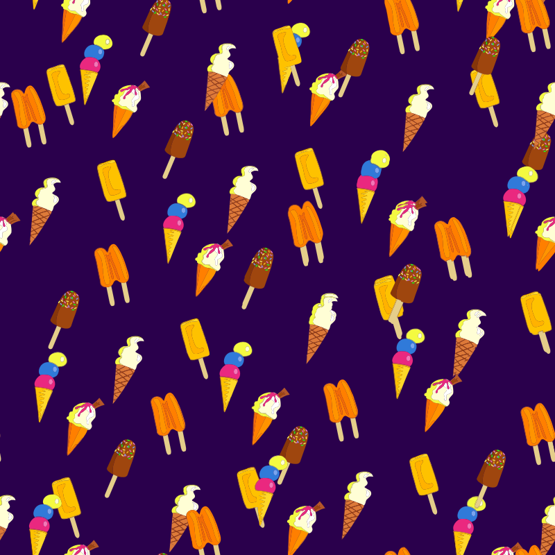 Seamless Ice Cream Pattern