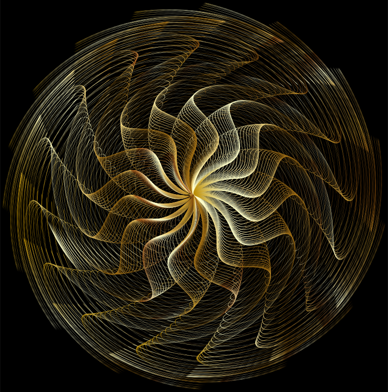 Colorful Wavy Vortex Line Art 2