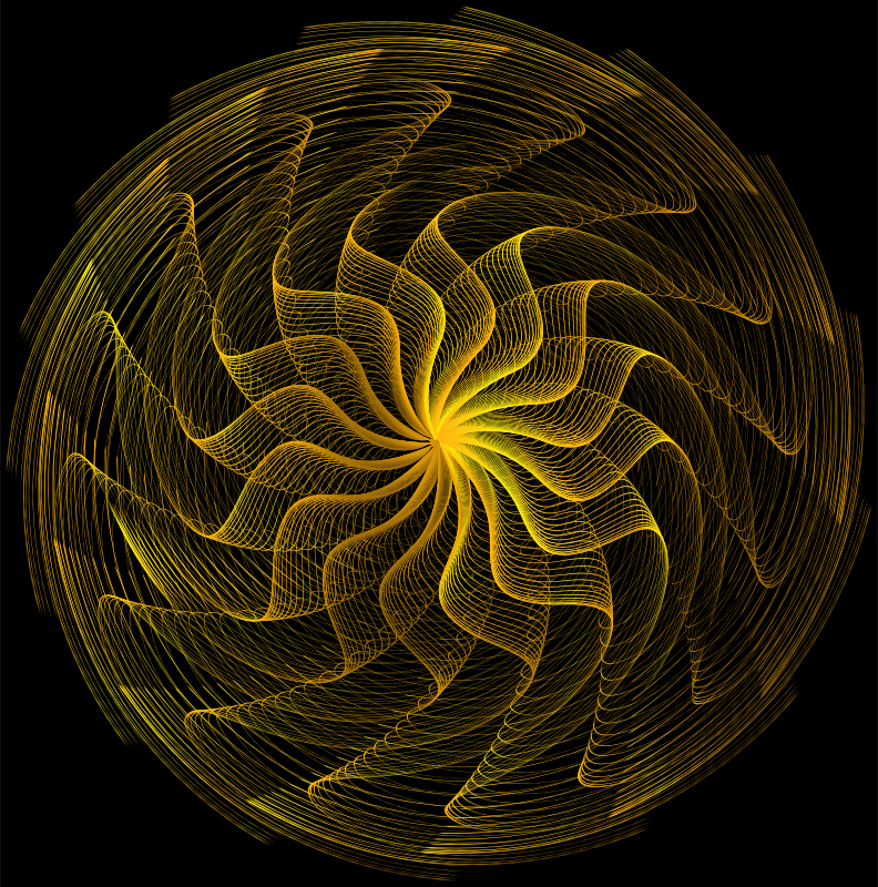 Colorful Wavy Vortex Line Art 4