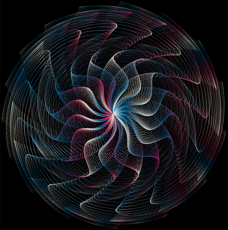 Colorful Wavy Vortex Line Art 5