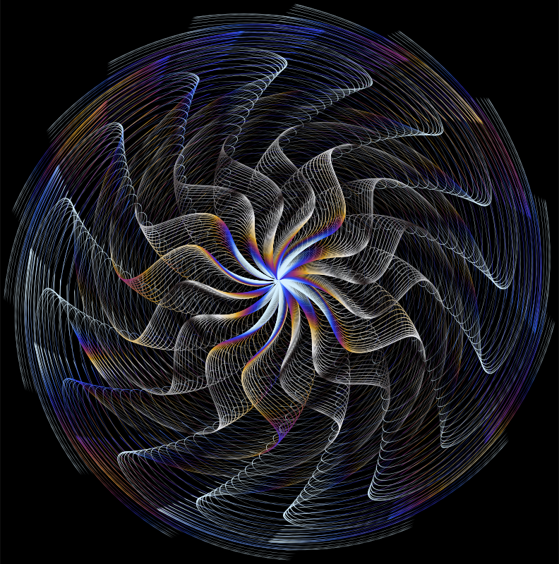 Colorful Wavy Vortex Line Art 7