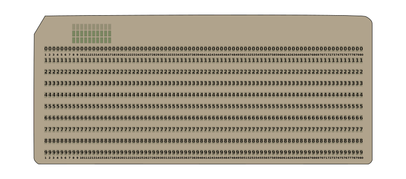 80-column punched card