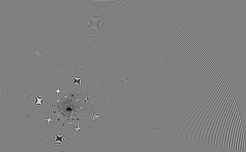 black and white spirals II