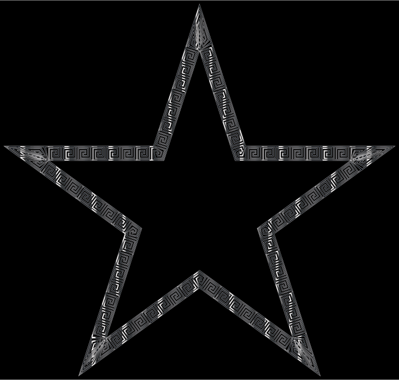 Silver Greek Border Star