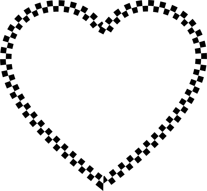 Checkered Heart - Openclipart